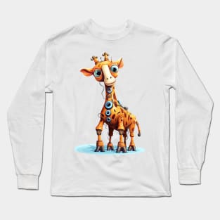 Cartoon giraffe robots. T-Shirt, Sticker. Long Sleeve T-Shirt